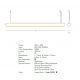 Pendule, Lustre suspendate - Lustra LED suspendata design liniar Wiley 54+40W
