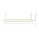Pendule, Lustre suspendate - Lustra LED suspendata design liniar Wiley 54+40W