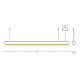 Pendule, Lustre suspendate - Lustra LED suspendata design liniar BRONZE 45W