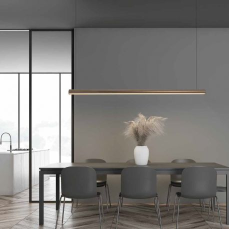 Pendule, Lustre suspendate - Lustra LED suspendata design liniar BRONZE 45W
