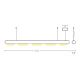 Pendule, Lustre suspendate - Lustra LED suspendata design liniar CORTEN-BLACK 50W