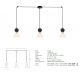 Pendule, Lustre suspendate - Lustra cu 3 Pendule design decorativ modern Ember I