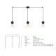 Pendule, Lustre suspendate - Lustra cu 3 Pendule design decorativ modern Ember I