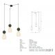 Pendule, Lustre suspendate - Lustra cu 3 Pendule design decorativ modern Rupert II