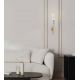 Aplice, corpuri de iluminat pentru pereti - Aplica design decorativ modern MARBLE alb/auriu