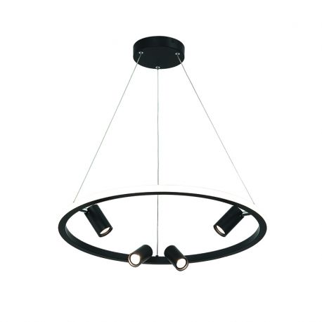 Pendule, Lustre suspendate - Lustra LED dimabila design modern Rings D-60cm negru