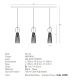 Pendule, Lustre suspendate - Lustra cu 3 pendule design decorativ Line