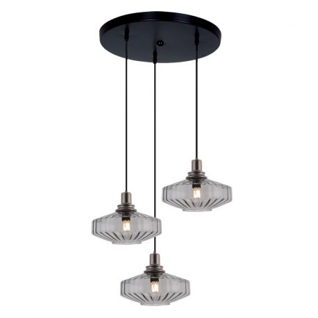 Pendule, Lustre suspendate - Lustra suspendata design decorativ Zenia 3L fumurie