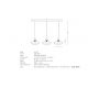 Pendule, Lustre suspendate - Lustra suspendata design decorativ Zenia 3L fumurie