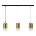 Lustra LED suspendata design decorativ Chloe 3L negru/auriu