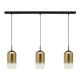 Pendule, Lustre suspendate - Lustra LED suspendata design decorativ Chloe 3L negru/auriu