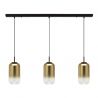 Lustra LED suspendata design decorativ Chloe 3L negru/auriu