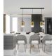 Pendule, Lustre suspendate - Lustra LED suspendata design decorativ Chloe 3L negru/auriu