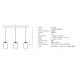 Pendule, Lustre suspendate - Lustra LED suspendata design decorativ Chloe 3L negru/auriu
