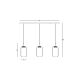 Pendule, Lustre suspendate - Lustra LED suspendata design decorativ Chloe 3L negru/auriu