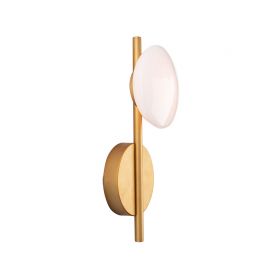 Aplice, corpuri de iluminat pentru pereti - Aplica LED stil minimalist decorativ Rona aurie