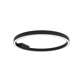 Plafoniere - Plafoniera LED dimabila design slim Ridley negru D-60cm