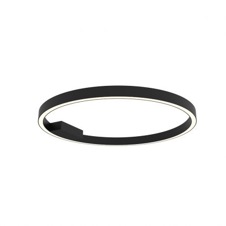 Plafoniere - Plafoniera LED dimabila design slim Ridley negru D-60cm