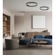 Plafoniere - Plafoniera LED dimabila design slim Ridley negru D-60cm