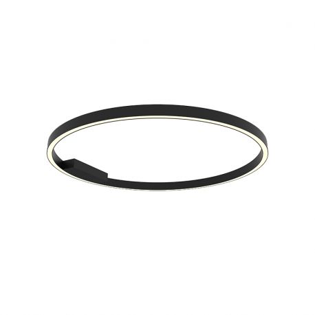 Plafoniere - Plafoniera LED dimabila design slim Ridley negru D-80cm