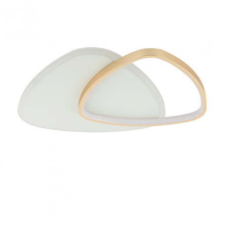 Lustre aplicate - Plafoniera LED dimabila design slim Alysia alb/auriu