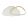 Plafoniera LED dimabila design slim Alysia alb/auriu