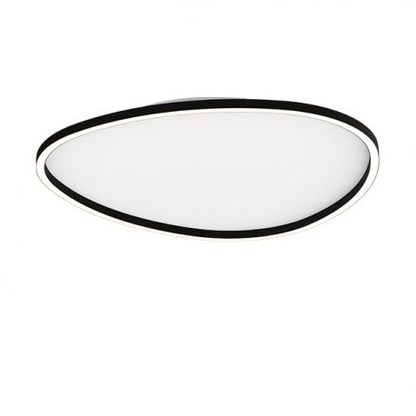 Lustre aplicate - Plafoniera LED dimabila design slim Josie neagra 59cm