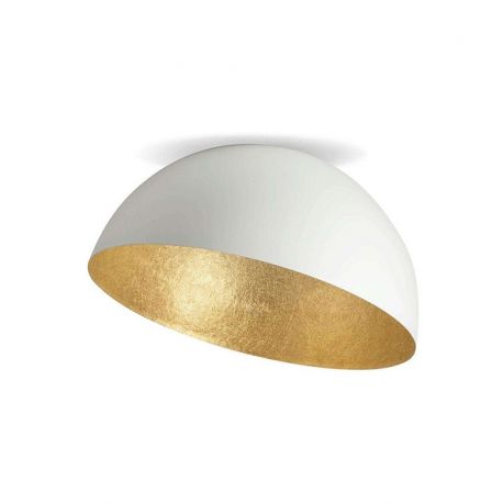 Lustre aplicate - Lustra aplicata design decorativ Doris D-50cm alb/auriu