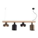 Lustra suspendata design decorativ Kinsey lemn/metal
