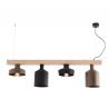 Lustra suspendata design decorativ Kinsey lemn/metal