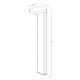Stalpi - Stalp LED iluminat exterior modern IP54 Hugo H-65cm