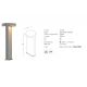 Stalpi - Stalp LED din beton pentru iluminat exterior decorativ IP65 Molly II
