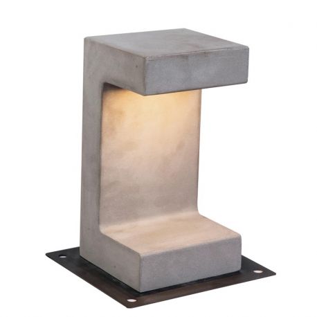 Stalpi - Mini Stalp LED din beton pentru iluminat exterior IP54 Luna H-30cm