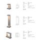 Stalpi - Mini Stalp LED din beton pentru iluminat exterior IP54 Luna H-30cm