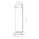 Stalpi - Stalp LED din beton pentru iluminat exterior IP54 Luna H-70cm