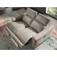 Canapele - Canapea 2 locuri eleganta, design LUX cu functia relax Cowhide taupe grey
