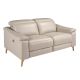 Canapea 2 locuri eleganta, design LUX cu functia relax Cowhide taupe grey