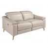 Canapea 2 locuri eleganta, design LUX cu functia relax Cowhide taupe grey