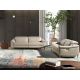 Canapele - Canapea 3 locuri eleganta, design LUX cu functia relax Cowhide taupe grey