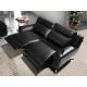 Canapele - Canapea 2 locuri eleganta, design LUX cu functia relax Cowhide black