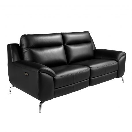Canapele - Canapea 2 locuri eleganta, design LUX cu functia relax Cowhide black