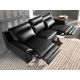 Canapele - Canapea 3 locuri eleganta, design LUX cu functia relax Cowhide black
