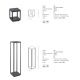 Stalpi - Mini Stalp LED pentru iluminat exterior decorativ IP54 Russell H-23cm