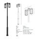 Stalpi - Stalp pentru iluminat exterior decorativ IP65 Mary H-220cm