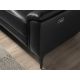 Coltare - Coltar LUX design italian cu sezlong stanga si functia relax Cowhide negru
