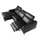 Coltare - Coltar LUX design italian cu sezlong stanga si functia relax Cowhide negru