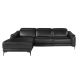 Coltare - Coltar LUX design italian cu sezlong stanga si functia relax Cowhide negru
