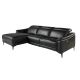 Coltare - Coltar LUX design italian cu sezlong stanga si functia relax Cowhide negru
