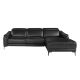 Coltare - Coltar LUX design italian cu sezlong dreapta si functia relax Cowhide negru