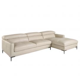 Coltar LUX design italian cu sezlong stanga Cowhide sand